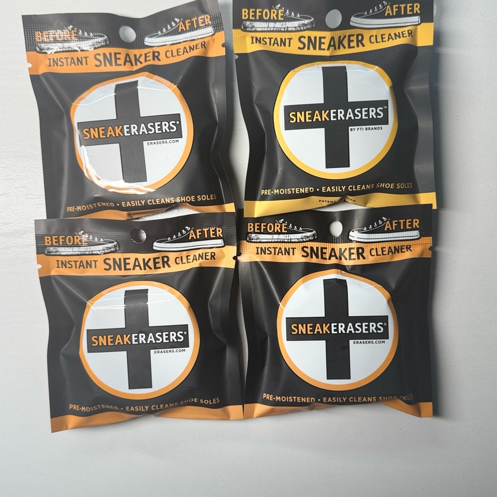 SneakERASERS™ Instant Sole and Sneaker Cleaner, Premium Pre-Moistened - LOT OF 4